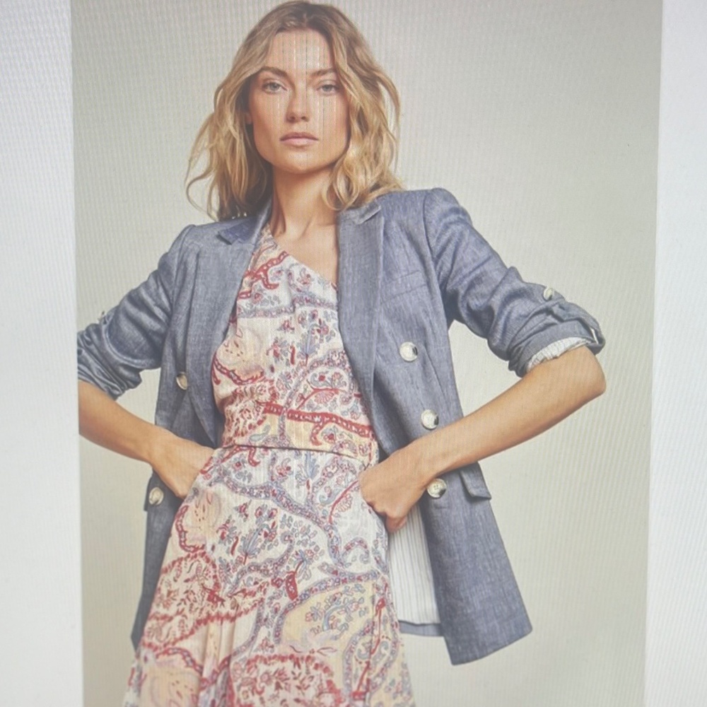 NWOT Veronica Beard Blue Kelson Dickey Jacket sz 8 - Picture 12 of 15